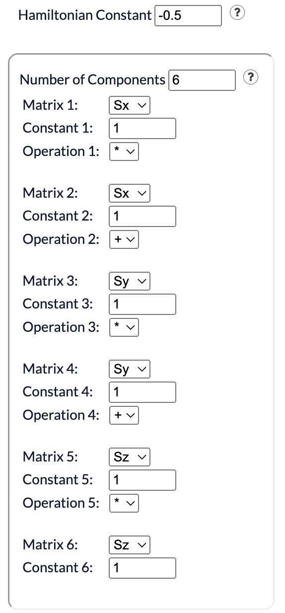 1-dimensional Ising model setup with an external magnetic
