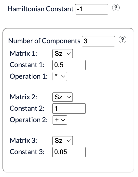 1-dimensional Ising model setup with an external magnetic